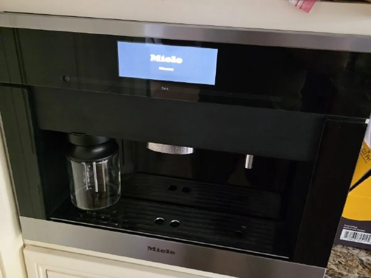 Built-in coffee machine in a Bay Area kitchen