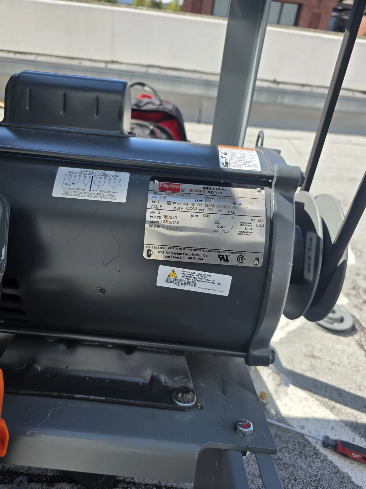 Commercial Kitchen Rooftop Exhaust: Motor and Electrical Access
