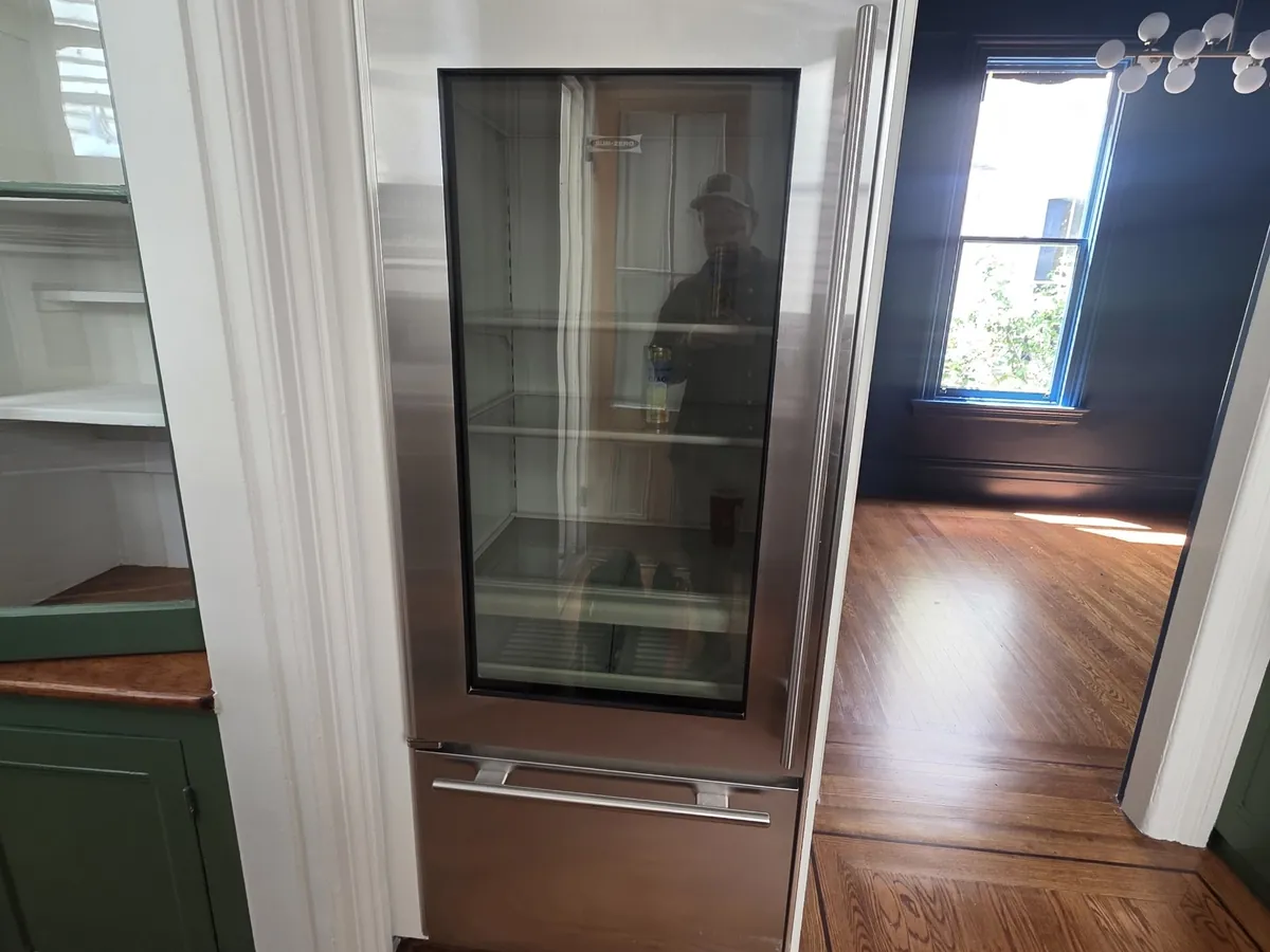 Sub-Zero glass-door refrigeration unit