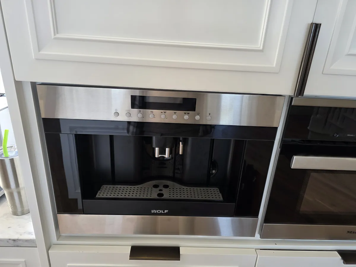 Wolf built-in coffee system in a Bay Area kitchen